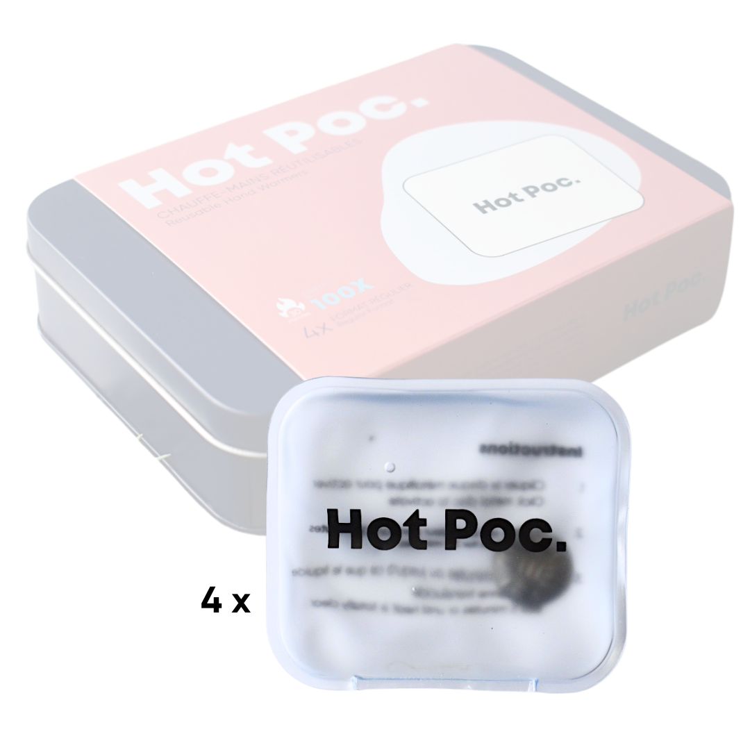 REUSABLE HAND WARMERS (4 UNITS) - HOT POC