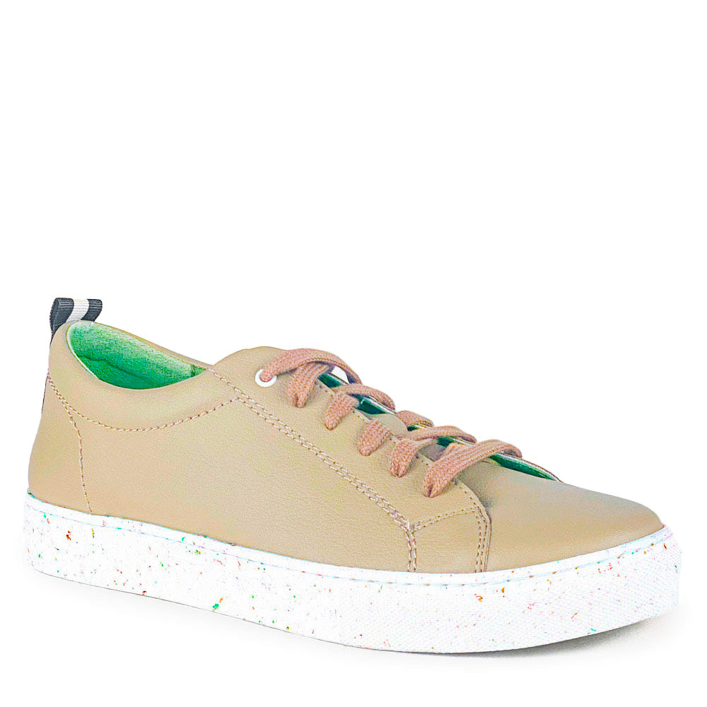 GAIA SOULIER BEIGE EN CUIR DE CACTUS