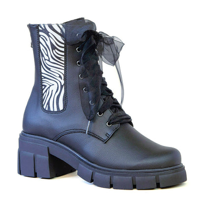 ARTEMIS Black Cactus Leather Boots