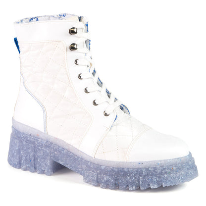 SASHA White Recycled Material Bootie