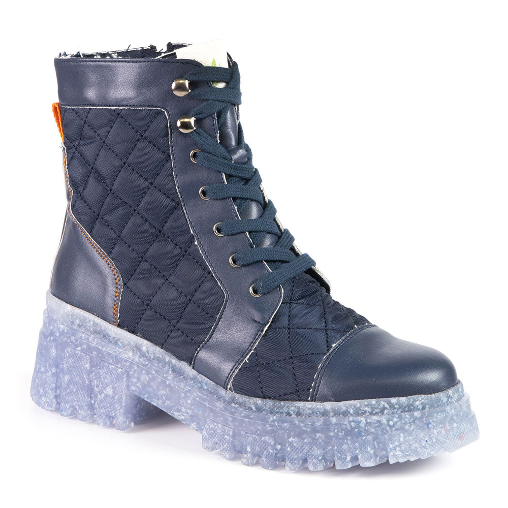 SASHA Blue Recycled Material Bootie