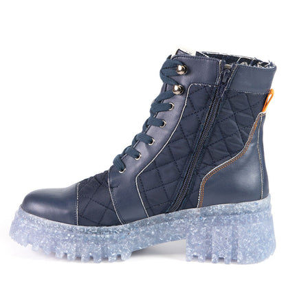 SASHA Blue Recycled Material Bootie