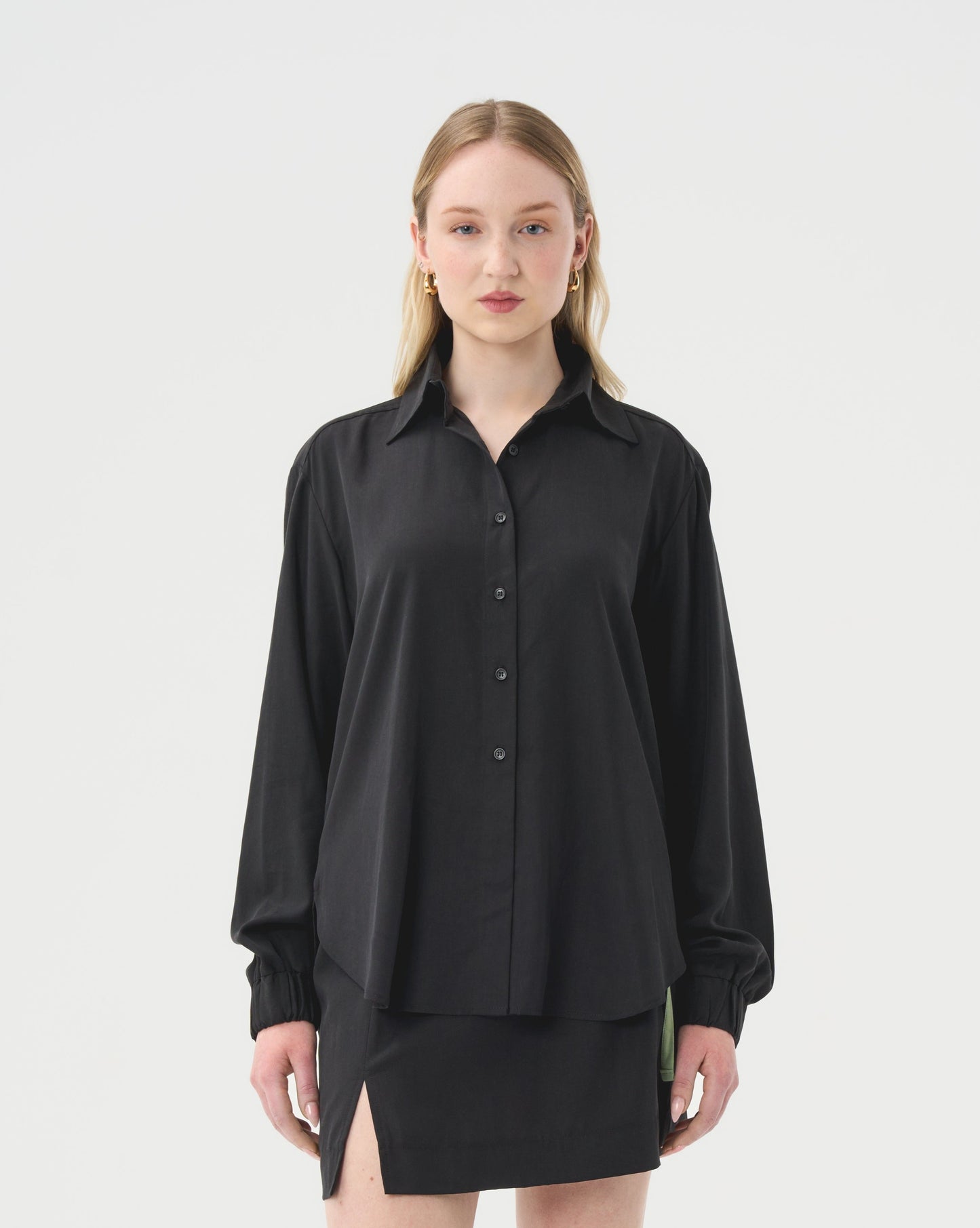 Loose Masculine Shirt - Black