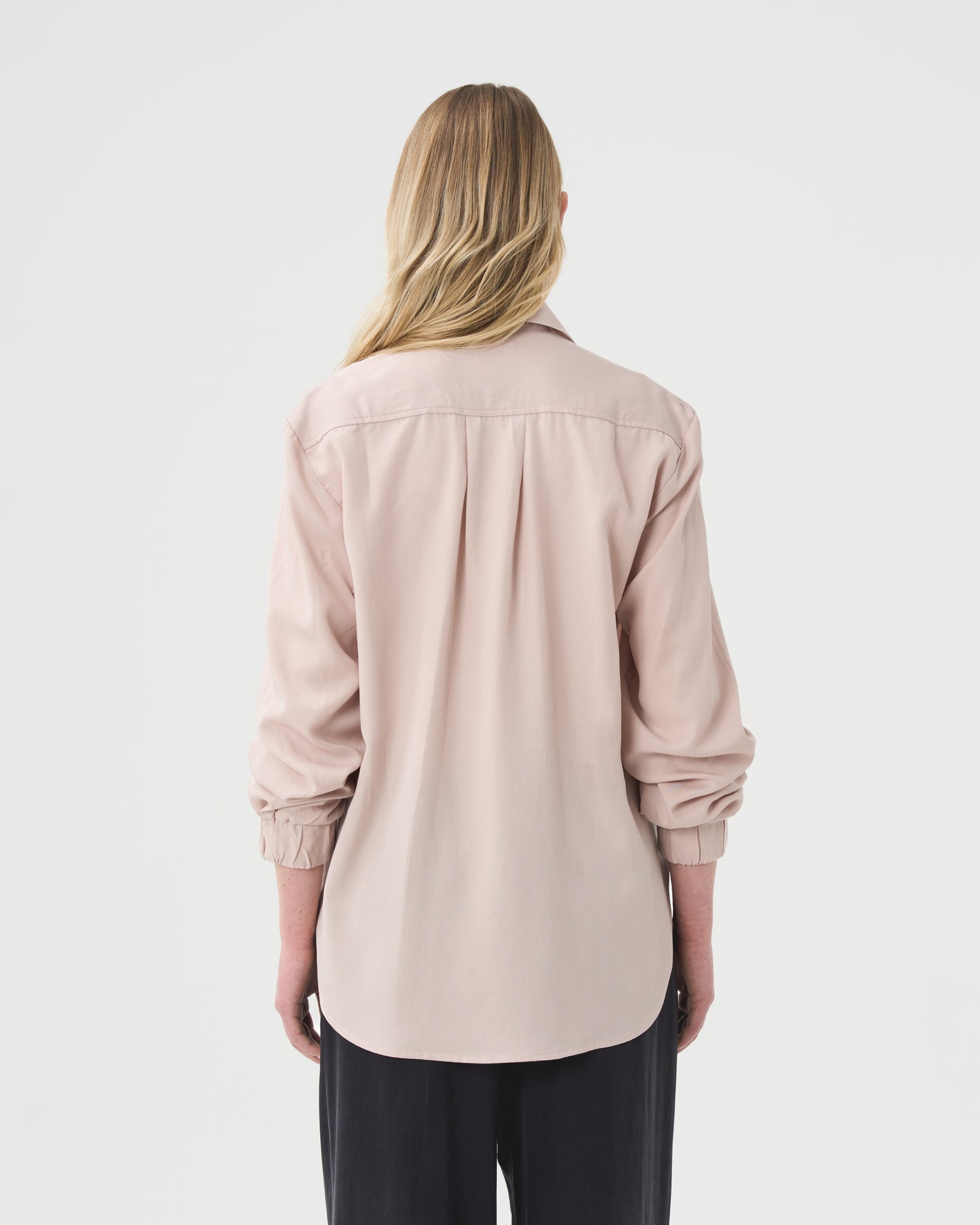 Loose Masculine Shirt - Pink White