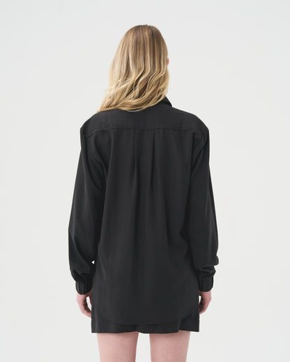 Loose Masculine Shirt - Black