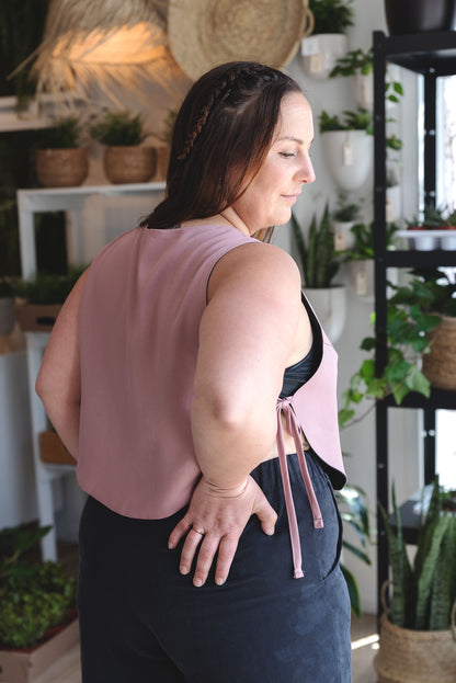 ADJUSTABLE REVERSIBLE TANK TOP - OLD PINK