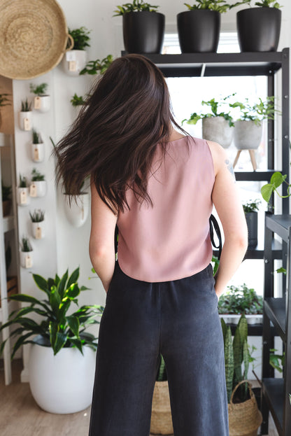 ADJUSTABLE REVERSIBLE TANK TOP - OLD PINK